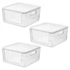 IDesign Stackable Open-Front Bins With Lid, Set Of 3, Clear/White -Target KitchenAid GUEST 2e4c3f21 f625 48b2 8f85 1669d97462e6