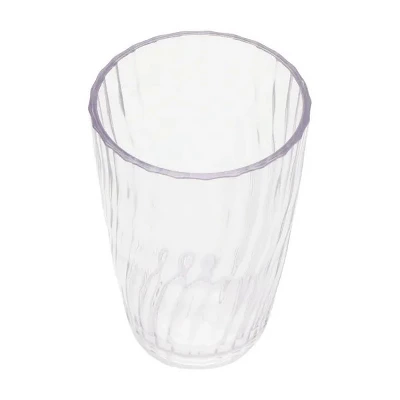 Racxily (6 Pack) 20-Ounce Acrylic Tall Embossed Swirl Tumbler, Clear 4 Racxily (6 Pack) 20-Ounce Acrylic Tall Embossed Swirl Tumbler, Clear - Image 2