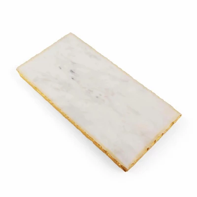 Inox Artisans Chateau Marble Gold Foil Serving Board 5 Inox Artisans Chateau Marble Gold Foil Serving Board - Image 3