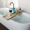Acacia Bathtub Tray - Natural Wood Tray With Extended Sides, Glass Holder, Book, Phone, Or Tablet Rest - For Bath Accessories By Home-Complete -Target KitchenAid GUEST 2eae74b6 b221 4060 80dc 57264ba3d93f