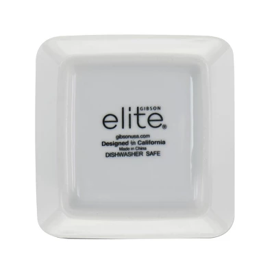 Gibson Elite Gracious Dining 4 Piece Fine Ceramic Tidbit Dish Set With Acacia Wood Base 5 Gibson Elite Gracious Dining 4 Piece Fine Ceramic Tidbit Dish Set With Acacia Wood Base - Image 3