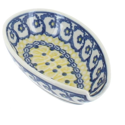 Blue Rose Polish Pottery 381 Ceramika Artystyczna Small Spoon Rest 22 Blue Rose Polish Pottery 381 Ceramika Artystyczna Small Spoon Rest - Image 20