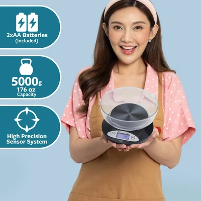 Smart Weigh Digital Scale With Removable Bowl - 11lbs 9 Smart Weigh Digital Scale With Removable Bowl - 11lbs - Image 7