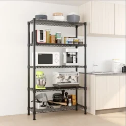 KTMBDW 5-Tier Metal Storage Rack, Shelving Unit With Frames, Dense Mesh For Entryway, Kitchen, Living Room, Bathroom, Industrial Style -Target KitchenAid GUEST 2fc18e60 fd0f 4eca ad12 f0c99d5ab8cb