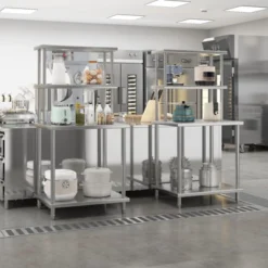 Kitchen Prep Shelf, Stainless Steel Work Table With Overshelves, Commercial Heavy Duty Table With Adjustable Undershelf For Home Restaurant Warehouse -Target KitchenAid GUEST 2fe4790f 5bdb 4c7f 84df f51df8d726cd