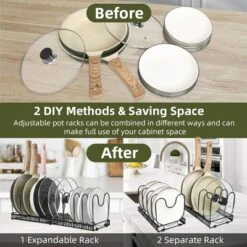 FURNIinspire Kitchen Rack Pot Rack Expandable Pan Organizer Lid Holder Adjustable Kitchen Cabinet Cookware Frying Rack, Black, 12.29"*8.19"*2.73" 10 FURNIinspire Kitchen Rack Pot Rack Expandable Pan Organizer Lid Holder Adjustable Kitchen Cabinet Cookware Frying Rack, Black, 12.29"*8.19"*2.73" -Target KitchenAid GUEST 2ffe642c a4db 4cae 8689 c9a60cd41f69