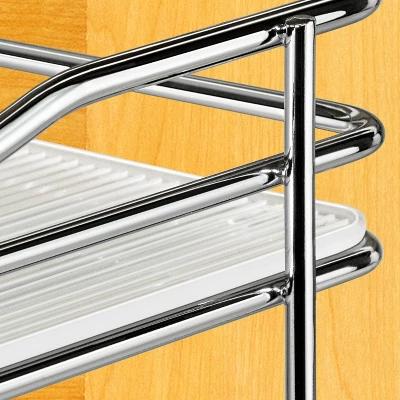 Lynk Professional Slide Out Vertical 10.25" Double Metal Spice Rack Silver: Kitchen Cabinet Organizer, Pull Out Pantry Storage 7 Lynk Professional Slide Out Vertical 10.25" Double Metal Spice Rack Silver: Kitchen Cabinet Organizer, Pull Out Pantry Storage - Image 5