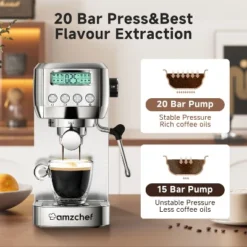 Espresso Machine, 20 Bar Coffee Machine, Stainless Steel Finish 1350W Espresso Maker, 3-IN-1 Customizable Brew Setting, LCD Panel And Panel Frother -Target KitchenAid GUEST 307bb98a 541e 4338 90ab a087469dbad4