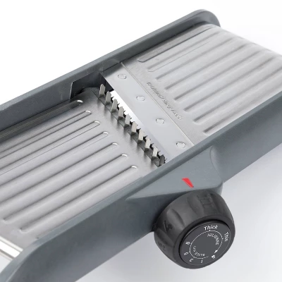 Prepworks Dial And Slice Chef's Mandoline: ABS & Stainless Steel Vegetable Slicer, Dishwasher-Safe, Black/Gray 6 Prepworks Dial And Slice Chef's Mandoline: ABS & Stainless Steel Vegetable Slicer, Dishwasher-Safe, Black/Gray - Image 4