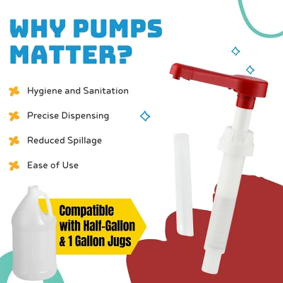 1 Gallon HDPE Plastic Jug With Pump Dispenser Made In USA - Pack Of 4 5 1 Gallon HDPE Plastic Jug With Pump Dispenser Made In USA - Pack Of 4 - Image 3