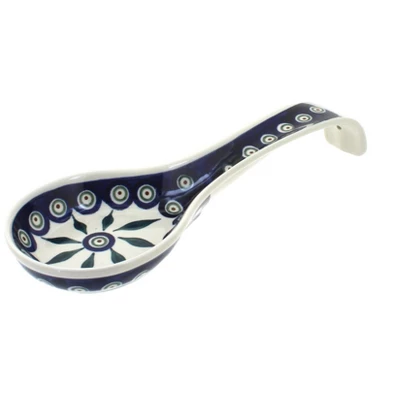 Blue Rose Polish Pottery 1178 Zaklady Large Spoon Rest 15 Blue Rose Polish Pottery 1178 Zaklady Large Spoon Rest - Image 13