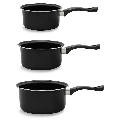 Brentwood 3-Piece Nonstick Carbon Steel Saucepan Set In Black 9 Brentwood 3-Piece Nonstick Carbon Steel Saucepan Set In Black - Image 7