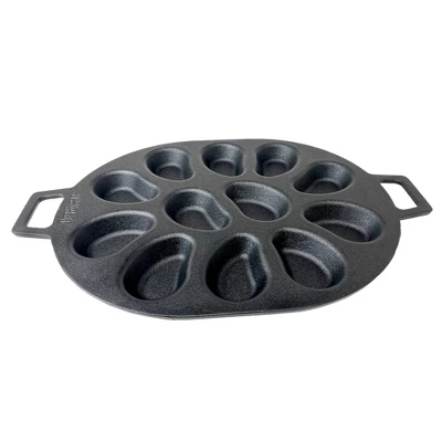 Bayou Classic 7413 Cast Iron 12 Shellfish Shaped Oyster Grill And Serve Kitchen Cooking Pan For Shucked Or Half-Shell Seafood, Black 4 Bayou Classic 7413 Cast Iron 12 Shellfish Shaped Oyster Grill And Serve Kitchen Cooking Pan For Shucked Or Half-Shell Seafood, Black - Image 2