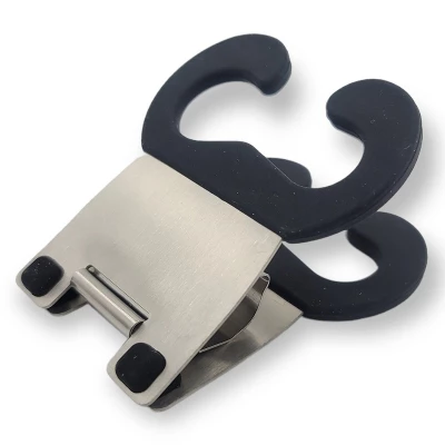 Norpro Grip-EZ Heat-Resistant Silicone Spoon Utensil Handle Pot Clip, Black 8 Norpro Grip-EZ Heat-Resistant Silicone Spoon Utensil Handle Pot Clip, Black - Image 6