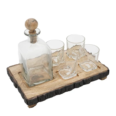 S/6 Alaine Bar Set With Mango Wood Stand 11 S/6 Alaine Bar Set With Mango Wood Stand - Image 9