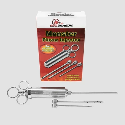 Grill BBQ Marinade Injector Silver - BBQ Dragon 5 Grill BBQ Marinade Injector Silver - BBQ Dragon - Image 3