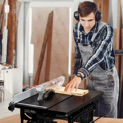 Portable Table Saw 8-inch For Jobsite - 6.7-Amp Copper Motor, 3576RPM, 24T Blade, Compact With Sliding Miter Gauge For DIY Woodworking 8 Portable Table Saw 8-inch For Jobsite - 6.7-Amp Copper Motor, 3576RPM, 24T Blade, Compact With Sliding Miter Gauge For DIY Woodworking - Image 6