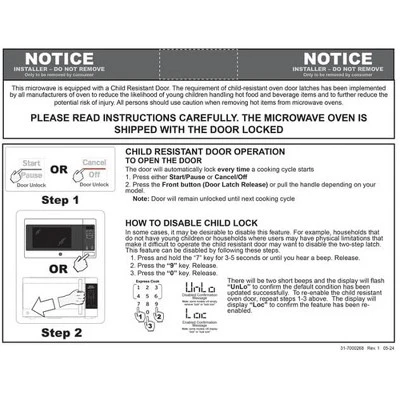 GE Countertop Microwave Oven 700 W Compact 0.7 Cu Ft Steel With 2 Year Warranty 8 GE Countertop Microwave Oven 700 W Compact 0.7 Cu Ft Steel With 2 Year Warranty - Image 6