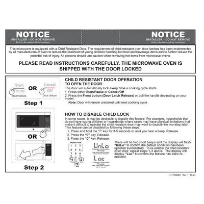 GE 1.1 Cu. Ft. Countertop Microwave Oven 950 W Steel+2 Year Warranty & Oven Mitt 6 GE 1.1 Cu. Ft. Countertop Microwave Oven 950 W Steel+2 Year Warranty & Oven Mitt - Image 4