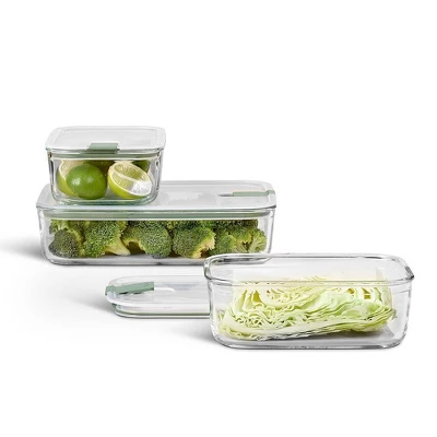 MEPAL 15oz Easyclip Rectangular Glass Storage Box With Lid Nordic Sage 3 MEPAL 15oz Easyclip Rectangular Glass Storage Box With Lid Nordic Sage