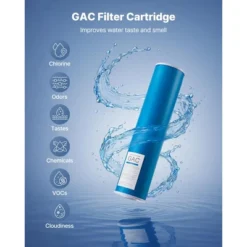 VEVOR Whole House Water Filter Replacement Cartridge, 4.5" X 20" GAC Activated Carbon, Replacement Filter For Whole Home Water Filtration, Blue -Target KitchenAid GUEST 338b0259 297f 45eb b1cb ee922824591d