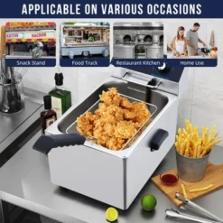 WhizMax Electric Deep Fryer Stainless Steel With Basket, 8L/8.45QT Countertop Fryers, 1600W Single Tank Electric Fryer 14 WhizMax Electric Deep Fryer Stainless Steel With Basket, 8L/8.45QT Countertop Fryers, 1600W Single Tank Electric Fryer -Target KitchenAid GUEST 33b705df e3aa 4fb1 b3d2 ee1d3052509b