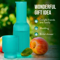 American Atelier Bedside Water Night Set 30 Oz Carafe With Tumbler Glass, Ribbed Pitcher - Aqua Blue 16 American Atelier Bedside Water Night Set 30 Oz Carafe With Tumbler Glass, Ribbed Pitcher - Aqua Blue -Target KitchenAid GUEST 33f6c02d 88e2 4cca a61d f17f25254271