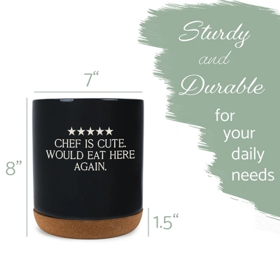 Elanze Designs 5 Five Star Review Chef Culinary Arts Ceramic Cork Bottom Black Large Capacity Utensil Holder Crock For Countertop Storage, Stylish & 3 Elanze Designs 5 Five Star Review Chef Culinary Arts Ceramic Cork Bottom Black Large Capacity Utensil Holder Crock For Countertop Storage, Stylish &