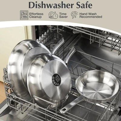 KOCH SYSTEME CS Stainless Steel 10 Pcs Cookware Set, Pots And Pans Kitchen Set, Induction, Oven, Dishwasher Safe, Professional Chef Quality 4 KOCH SYSTEME CS Stainless Steel 10 Pcs Cookware Set, Pots And Pans Kitchen Set, Induction, Oven, Dishwasher Safe, Professional Chef Quality - Image 2