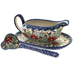 Blue Rose Polish Pottery S119 Manufaktura Gravy Boat Plate & Ladle 27 Blue Rose Polish Pottery S119 Manufaktura Gravy Boat Plate & Ladle -Target KitchenAid GUEST 344428dc bc35 47c5 8bd4 4287e0f204e6