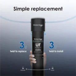 Waterdrop 15UA Under Sink Water Filter System, Under Counter Water Filter Direct Connect To Kitchen Faucet, Extra RF15 Replacement Filter