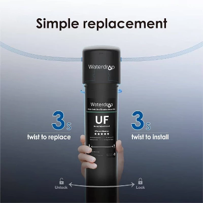Waterdrop 15UA Under Sink Water Filter System, Under Counter Water Filter Direct Connect To Kitchen Faucet, Extra RF15 Replacement Filter 3 Waterdrop 15UA Under Sink Water Filter System, Under Counter Water Filter Direct Connect To Kitchen Faucet, Extra RF15 Replacement Filter