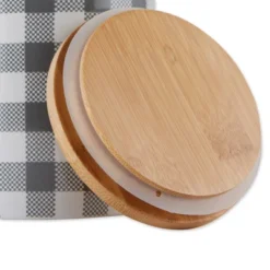 Design Imports Gray & White Buffalo Check Ceramic Canister Set/3 -Target KitchenAid GUEST 349c2439 7629 4b89 ac82 980e6bb24192