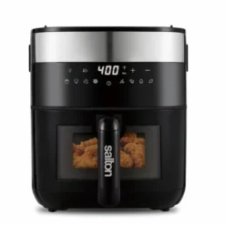 Salton Flip & Cook 3-in-1 185oz Air Fryer, Grill, & Dehydrator With Viewing Window