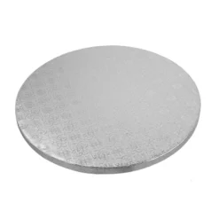 O'Creme Round Silver Cake Drum Board, 18" X 1/2" High, Pack Of 5