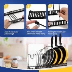 Pot Rack Organizer – Expandable Pot & Pan Organizer For Cabinet, Pot Lid Holder With 10 Adjustable Compartments, Kitchen Cookware Baking Frying Rack -Target KitchenAid GUEST 35c34db4 a64a 4210 90e6 c9c33b52a999