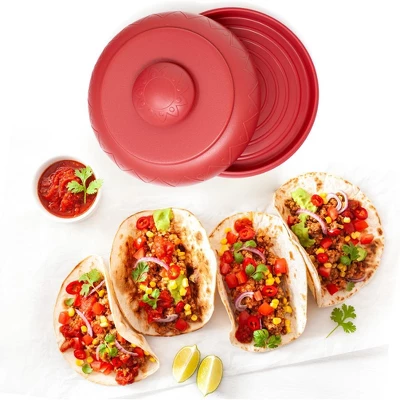 Norpro Sombrero Tortilla Warmer And Holder With Nonslip Bottom, Red 6 Norpro Sombrero Tortilla Warmer And Holder With Nonslip Bottom, Red - Image 4