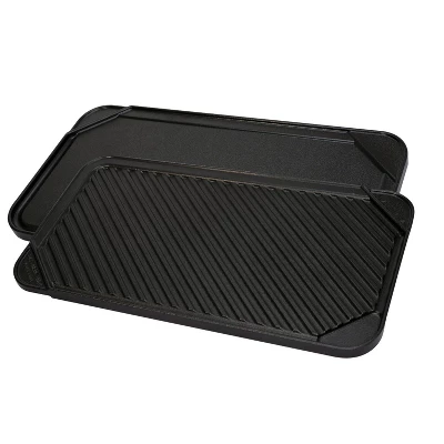 All American Reversible Grill Griddle Pan, Double Burner Nonstick Superconductive Heats Rapidly, Quick Defrost, Stovetop 6 All American Reversible Grill Griddle Pan, Double Burner Nonstick Superconductive Heats Rapidly, Quick Defrost, Stovetop - Image 4