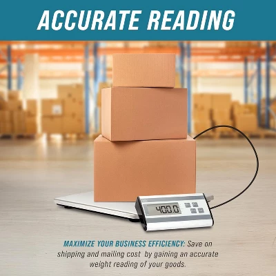 Smart Weigh Shipping Scale Digital Heavy Duty Platform 440lbs 6 Smart Weigh Shipping Scale Digital Heavy Duty Platform 440lbs - Image 4