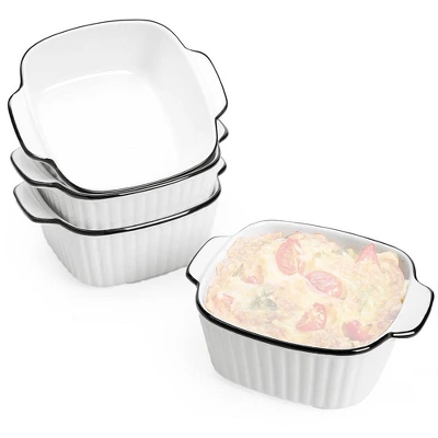 Itopfox 13Oz Ceramic Baking Dishes Set Of 4, Square Baking Dishes For Air Fryer, Ceramic Bakeware With Handles, Oven & Microwave Safe 9 Itopfox 13Oz Ceramic Baking Dishes Set Of 4, Square Baking Dishes For Air Fryer, Ceramic Bakeware With Handles, Oven & Microwave Safe - Image 7