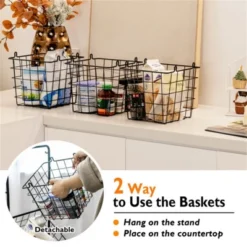 FURNIinspire Kitchen Racks 3 Tier Fruit Basket Stand, Steel Food Storage Rack Removable Wire Bowls With Non-Slip Pads, Black, 11"*12"*42.5" -Target KitchenAid GUEST 3716e9ab 1b3c 43ff 9510 0ab78613603b