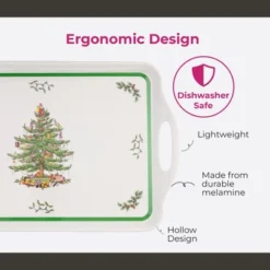 Spode Christmas Tree Large Handled Tray (19" X 11.6") - Festive Melamine Serving Tray - Durable & Lightweight Holiday Serveware - Dishwasher Safe -Target KitchenAid GUEST 37c2f8b8 d7c3 491d ad36 5526a938f87f