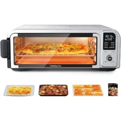32QT Extra Large Air Fryer Oven, 19-in-1 Toaster Oven Combo With Rotisserie & Dehydrator, 1800W Digital Convection Oven Fits 13" Pizza – Black