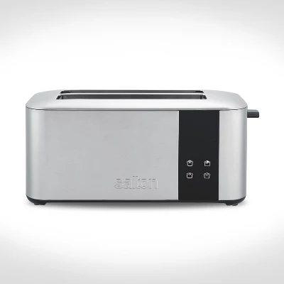 Salton Stainless Steel Countdown Long Slot Toaster 4 Slice With Extra Wide 1.5" Slots For Bagels, Waffles, Artisan Specialty Breads, 6 Shade Settings 9 Salton Stainless Steel Countdown Long Slot Toaster 4 Slice With Extra Wide 1.5" Slots For Bagels, Waffles, Artisan Specialty Breads, 6 Shade Settings - Image 7