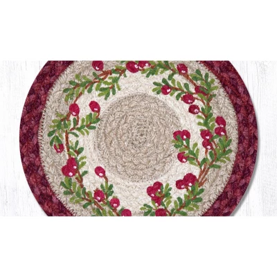 Earth Rugs Cranberries Printed Round Trivet 10"x10" Heat-Resistant Kitchen Accessory 3 Earth Rugs Cranberries Printed Round Trivet 10"x10" Heat-Resistant Kitchen Accessory