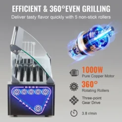 VEVOR Hot Dog Roller 5 Rollers 12 Hot Dogs Capacity, 750W Stainless Sausage Grill Cooker Machine With Dual Temp Control Glass Hood Acrylic Cover -Target KitchenAid GUEST 38f8ad9a c80c 45c0 b854 e0f27d19f1ad