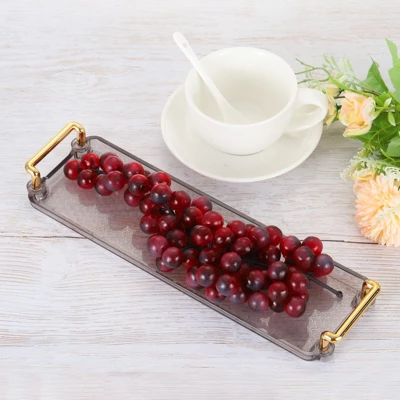 Unique Bargains Modern Rectangular Decorative Elegant Serving Tray With Handle 5 Unique Bargains Modern Rectangular Decorative Elegant Serving Tray With Handle - Image 3