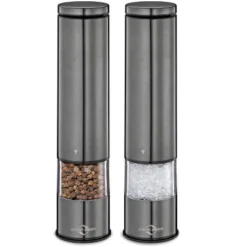 Kuchenprofi "Boston" Electric Salt And Pepper Mill, S/s, Acrylic, 2" Dia. X 9"