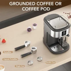 Kismile 20 Bar Espresso Machine, Cappuccino Machine With Automatic Milk Frother, Expresso Coffee Machine For Ground Coffee & Capsules -Target KitchenAid GUEST 399d023c be0b 4aea 82ac aae5f8882edc