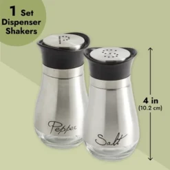 Juvale Stainless Steel Salt And Pepper Shakers Set With Glass Bottom, Perforated "S" And "P" Caps - Modern Kitchen Decor (4oz) -Target KitchenAid GUEST 39c7adfd c40f 461b 81ff 637bd7f76aa6